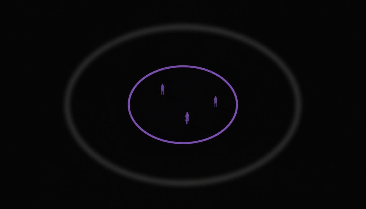 Two concentric circles, a bright purple inner ring holding small human silhouettes and a faded gray outer ring